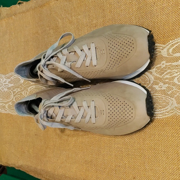 Greats "The Rosen" Perforated Leather Men's Sneakers Sz 13, Grey, Like New - Picture 2 of 8